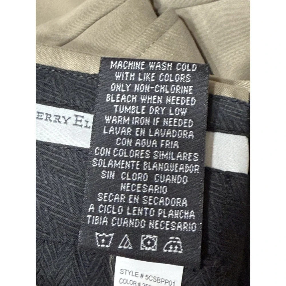 PERRY ELLIS PORTFOLIO Men's Tan Pleated-Front Classic-Fit Dress Pants SZ 33x29‎
